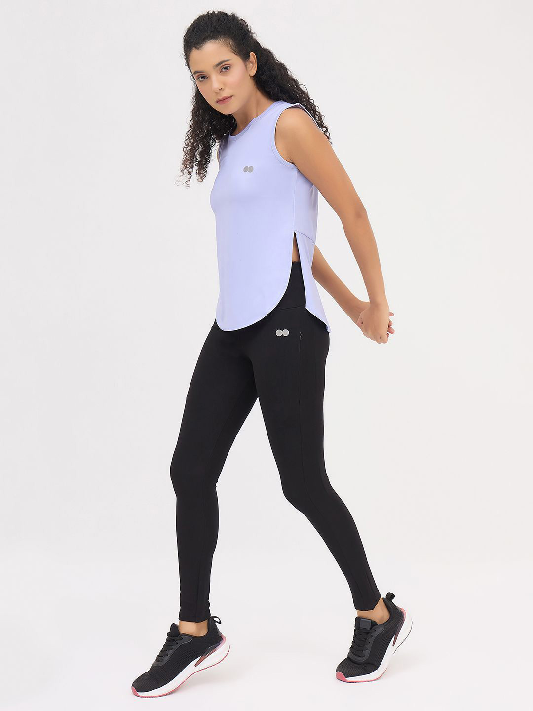 Clovia Women Round Neck Comfort Fit Active Sportswear Tank Top