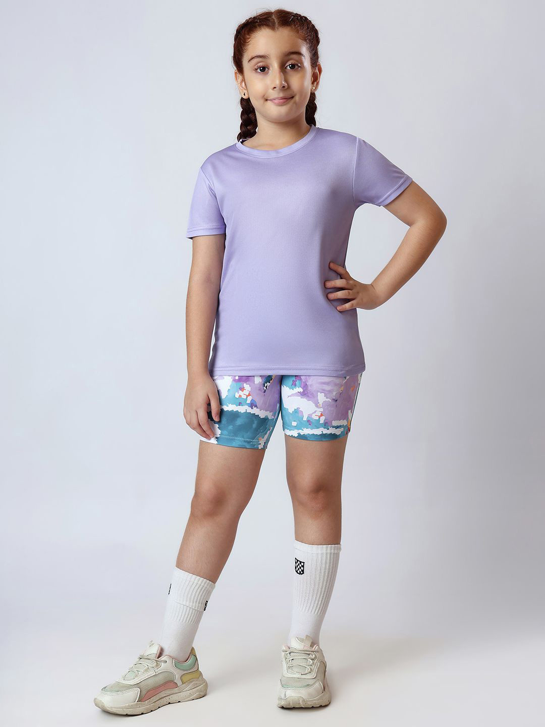 UMILDO Girls Short Sleeves T-shirt With Shorts