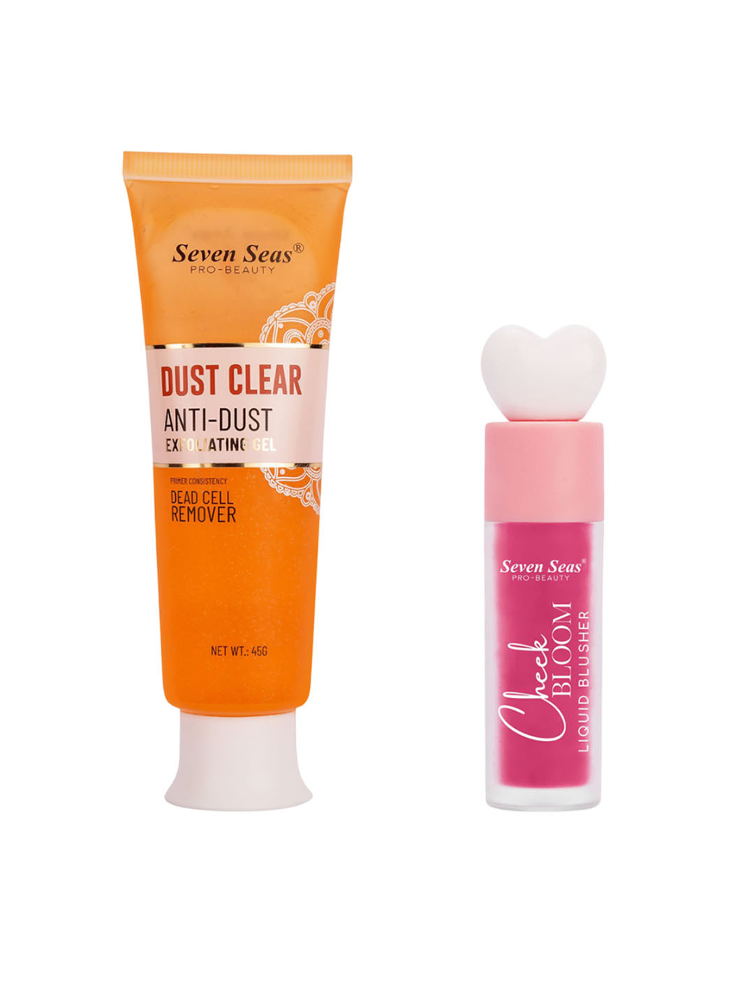 Seven Seas Anti Dust Exfoliating Dust Clear Gel With Cheek Bloom Liquid Blusher