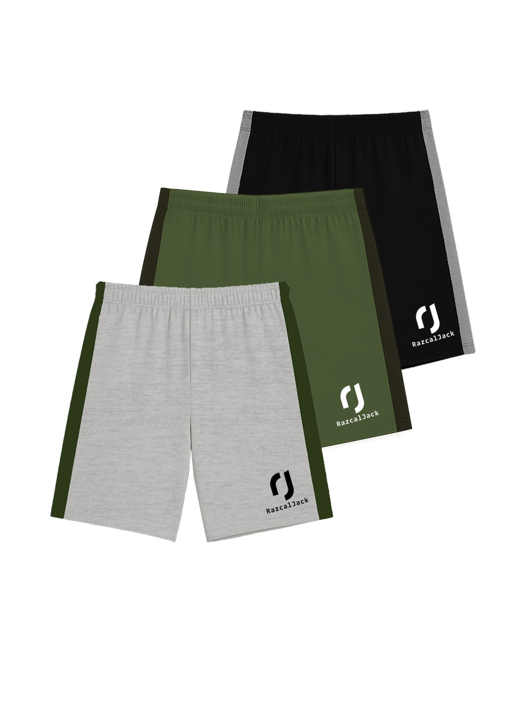 RAZCALJACK Boys Pack of 3 Running Shorts