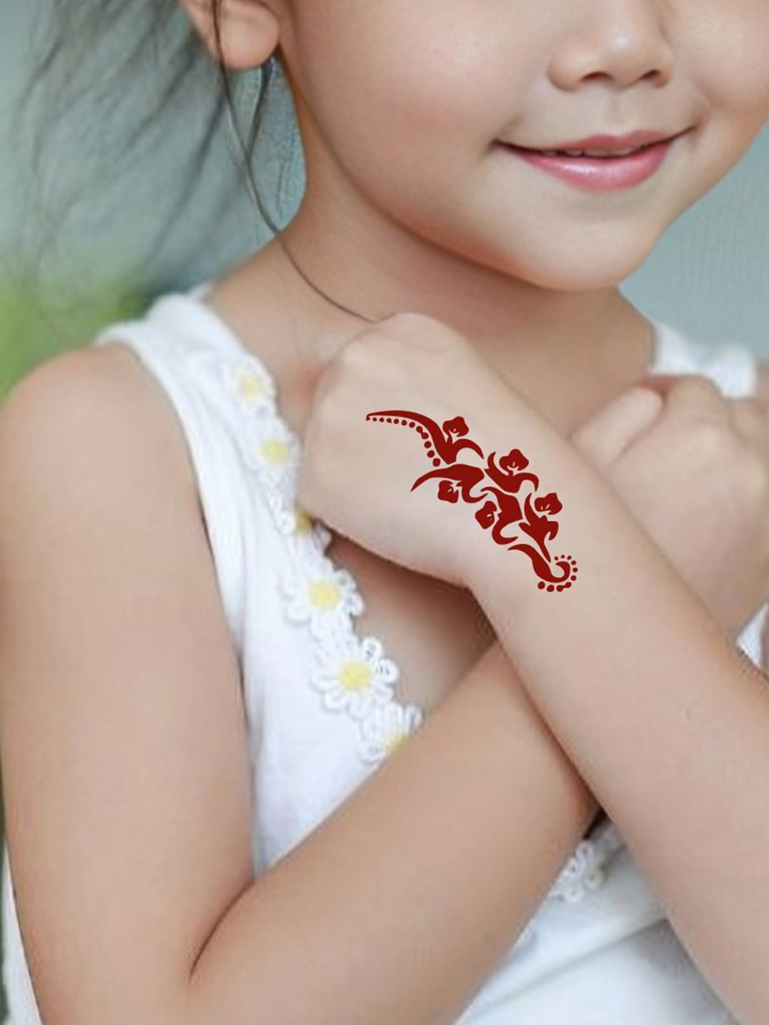 ORDERSHOCK Floral Mehndi Stencil Stickers