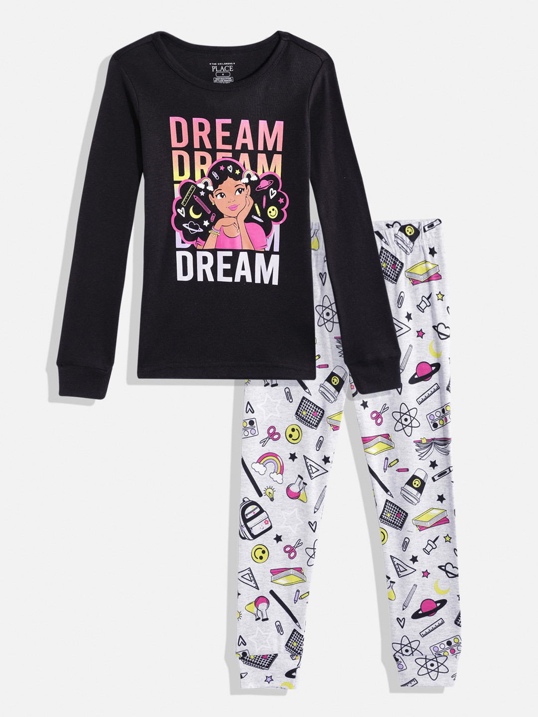 THE CHILDREN'S PLACE Girls Printed Cotton Night Suit 3055278