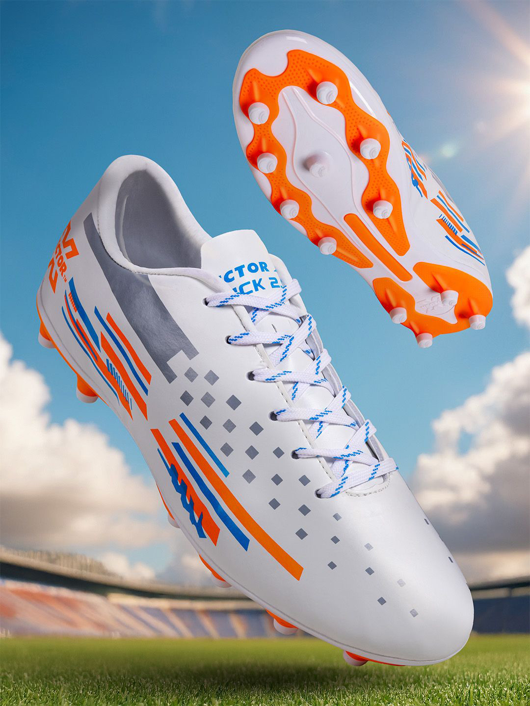 VECTOR X Kick 2.0 Synthetic Upper with TPU Sole Soccer Studs Football Shoes