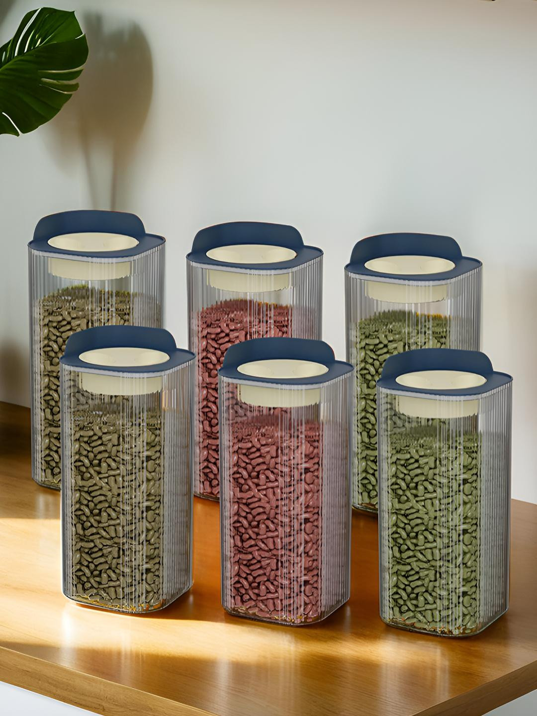 RUBOXA Blue 6 Pieces Kitchen Storage Containers - 1.4 L