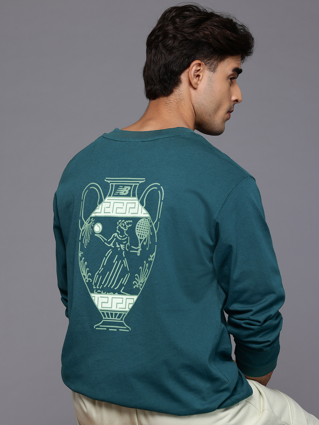 New Balance X Debut Vase Long Sleeves Printed Drop-Shoulder Sleeves Pure Cotton T-shirt