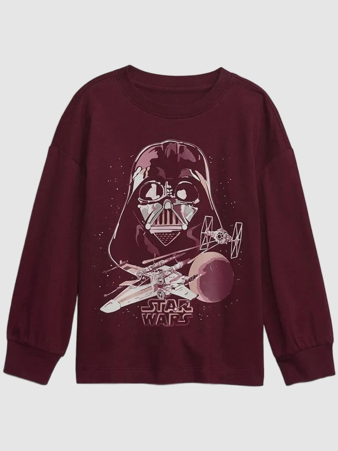 GAP Boys Star Wars Printed Relaxed-Fit Pure Cotton Crew Neck Sweatshirt
