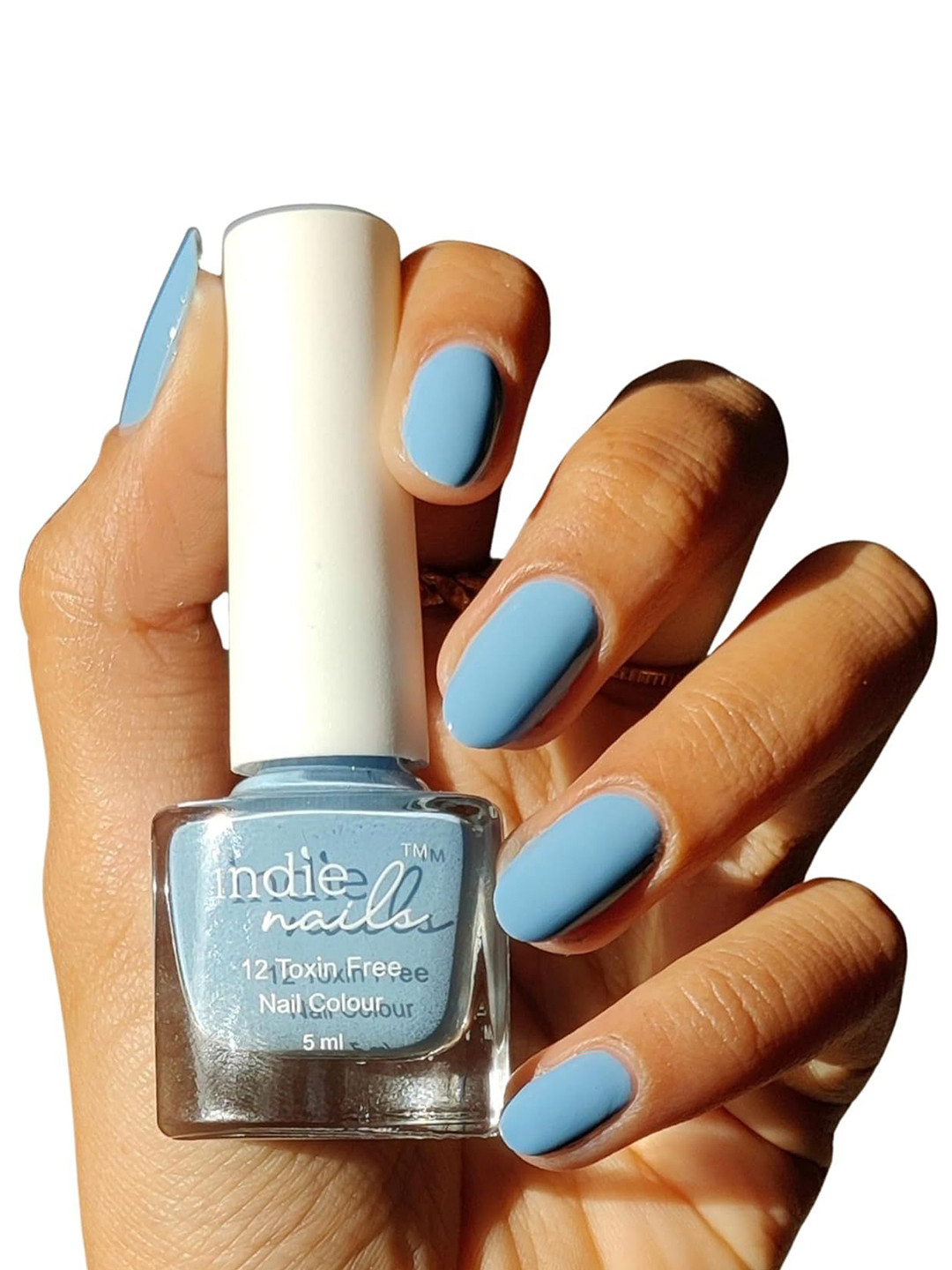 Indie Nails Cloudy Blue Color Long-Lasting & Quick-Drying Formula Nail Polish