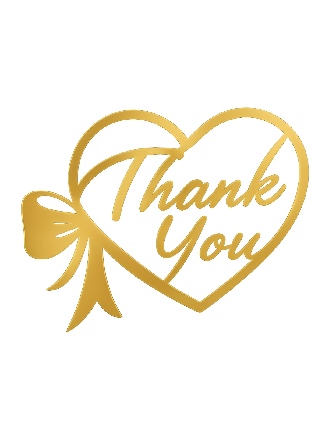 INTERNATIONAL GIFT 25 Pieces Gold Toned Thank You Tags