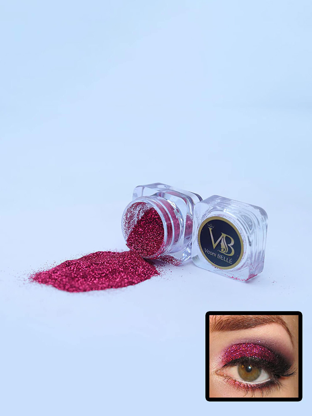 Veoni BELLE Single Shiny Glitter Eyeshadow 5g - Dark Pink 04