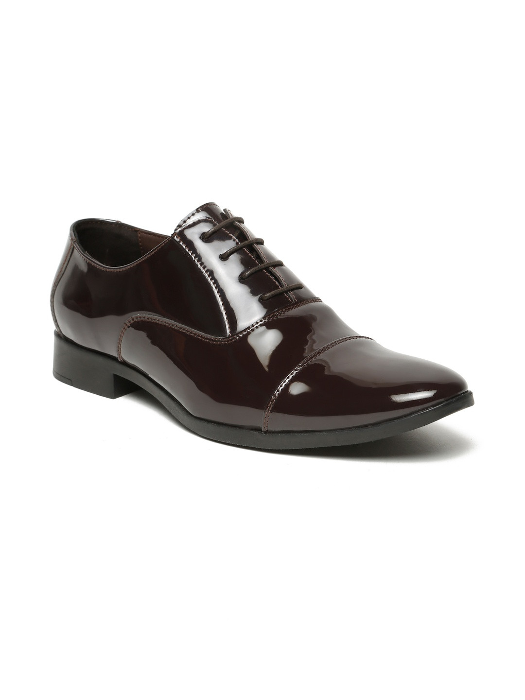 Kosher Men Brown Synthetic Leather Derbys