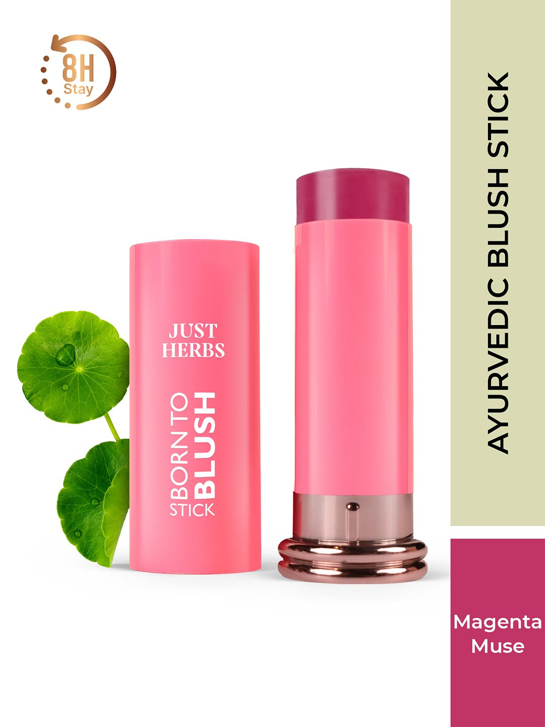 Just Herbs Born To Blush Long Stay Smooth Stick - 14 g Shade 02- Magenta Muse