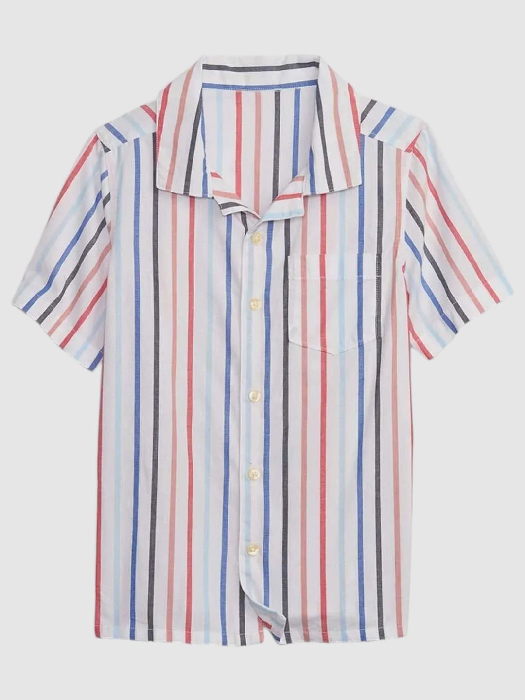 GAP Boys Striped Camp Collar Shirt