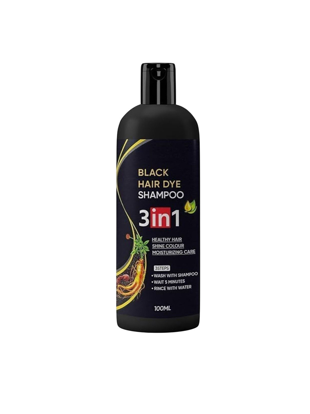 CHIWA 3 In 1 Moisturizing Hair Dye Shampoo - 100 ml - Black