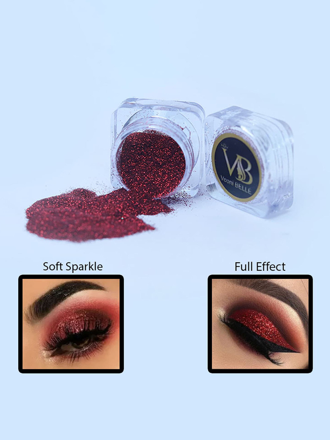 Veoni BELLE Professional Cosmetics Pigment Loose Powder Eyeshadow - Ruby Red 02