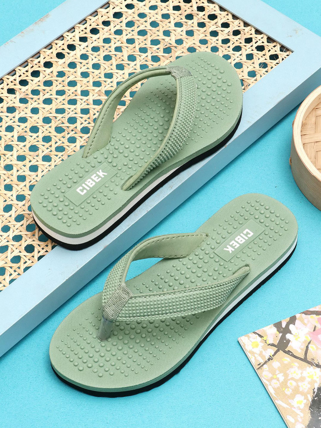 CIBEK Women Self Design Thong Flip-Flops
