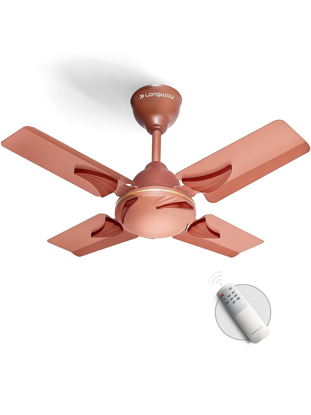 Longway Creta P1 600 mm Remote Controlled 4 Blade Ceiling Fan
