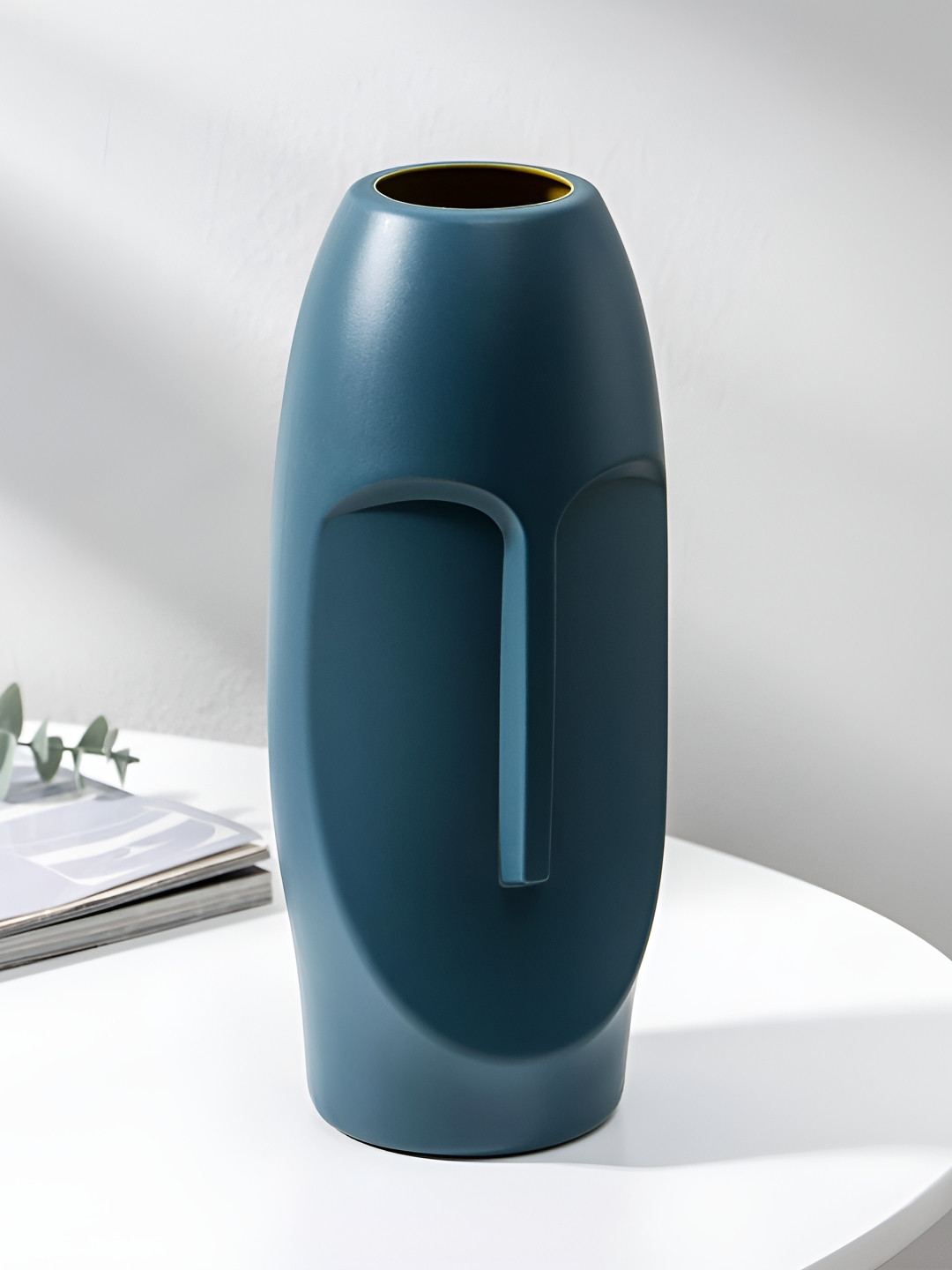 Ascension Green Human Face Shaped Flower Vases