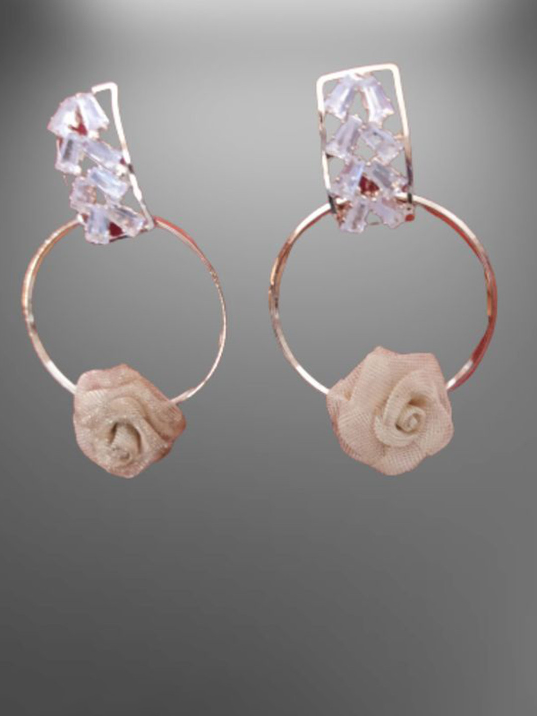 JUST JUNKIES Women Rose Gold Plated Earrings