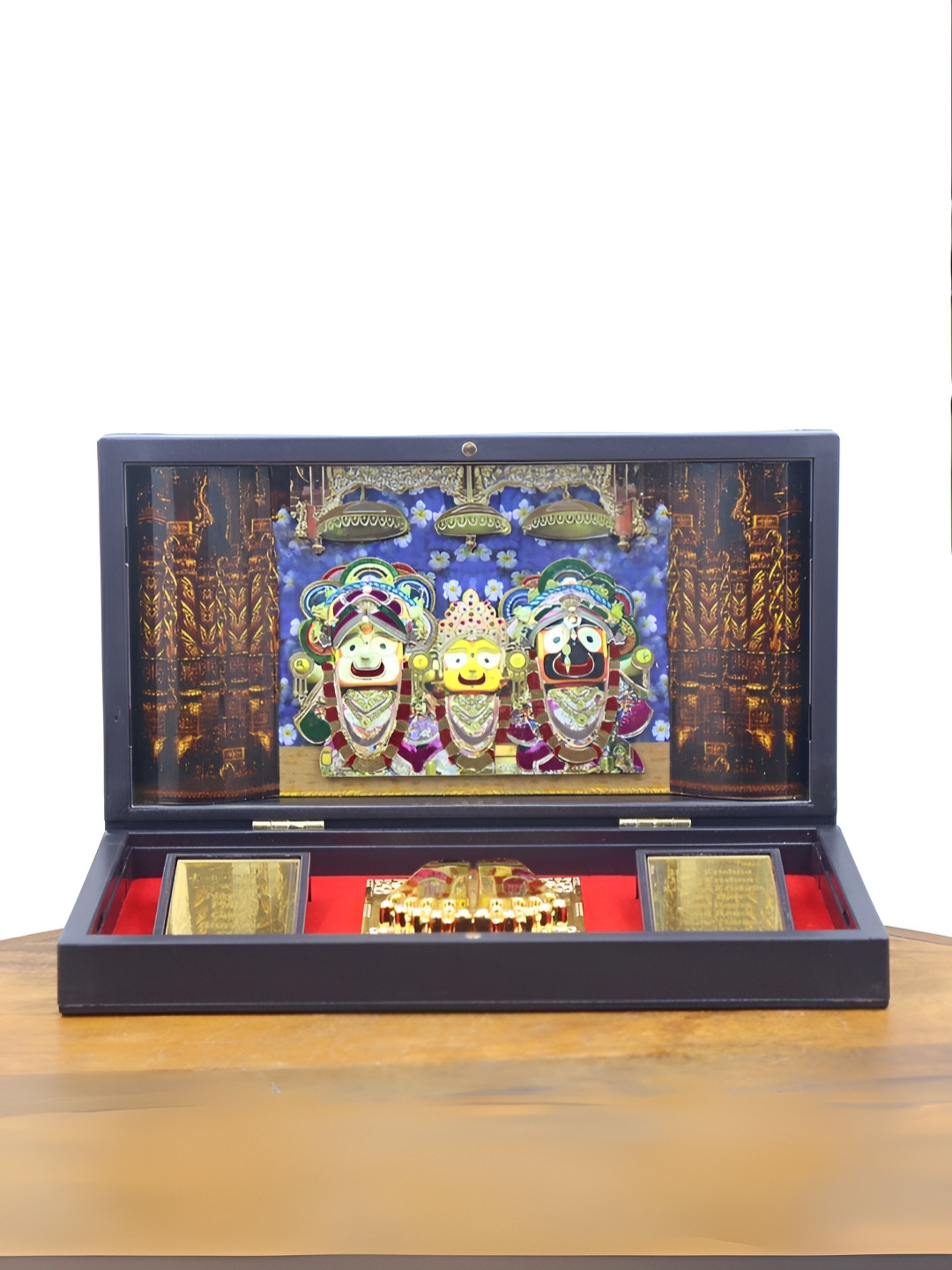INTERNATIONAL GIFT Gold-Toned Jagannath Charan Paduka Pooja Essentials