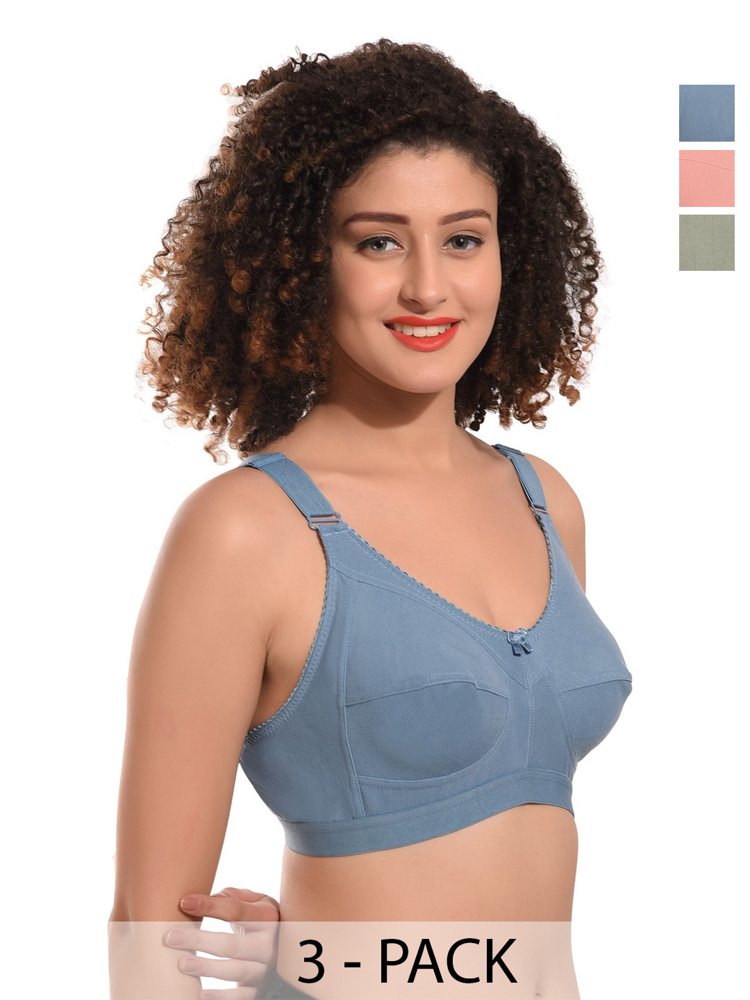 XCARE Pack Of 3 Full Coverage Seamless Bra