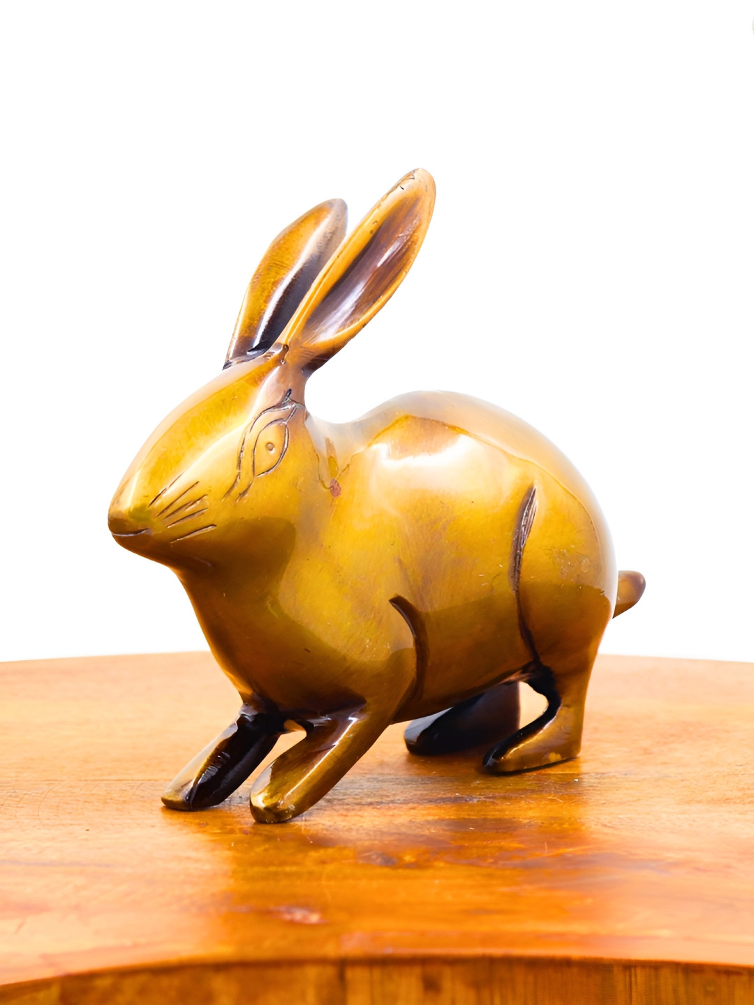INTERNATIONAL GIFT Copper-Toned Rabbit Figurine Showpiece