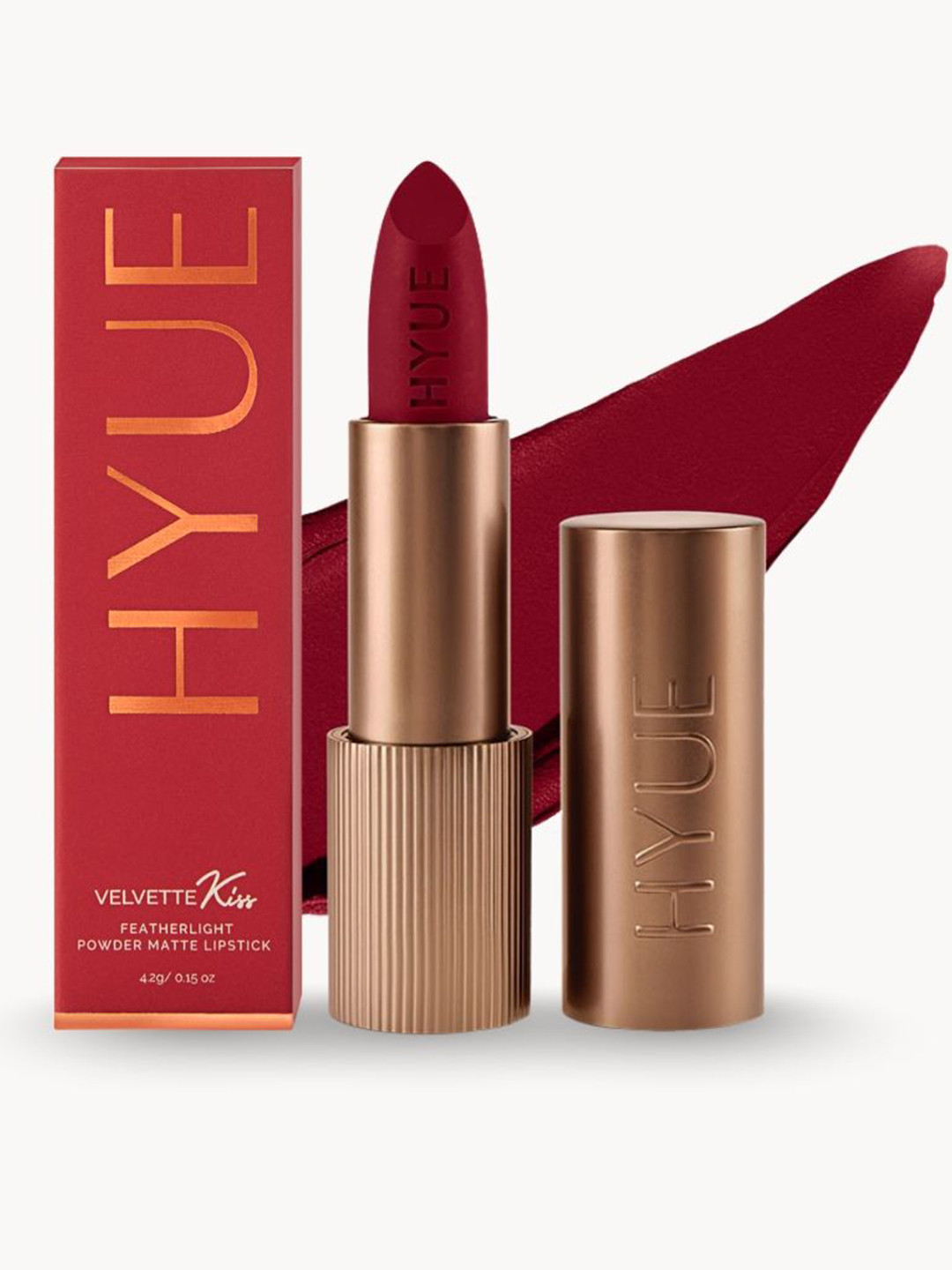 HYUE Velvette Kiss Bullet Matte Lipstick - Mulberry Chic - Feather Light and Smudge Proof