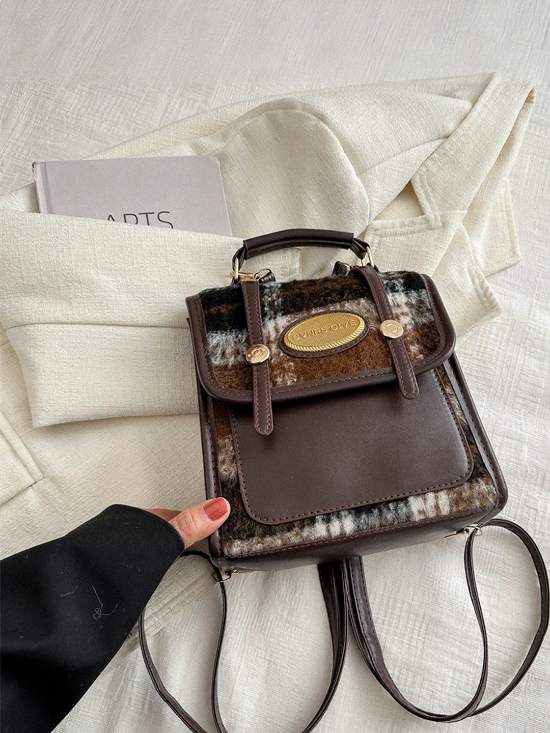 CORSICA Women Coffee Brown PU Handbags