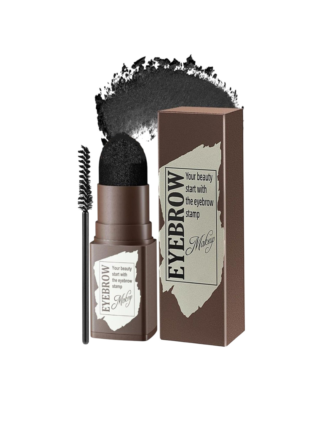 Plimsoll Hairline Waterproof Stamp Powder Hair Color With Eyebrow Stamp - 1.2 g - Black