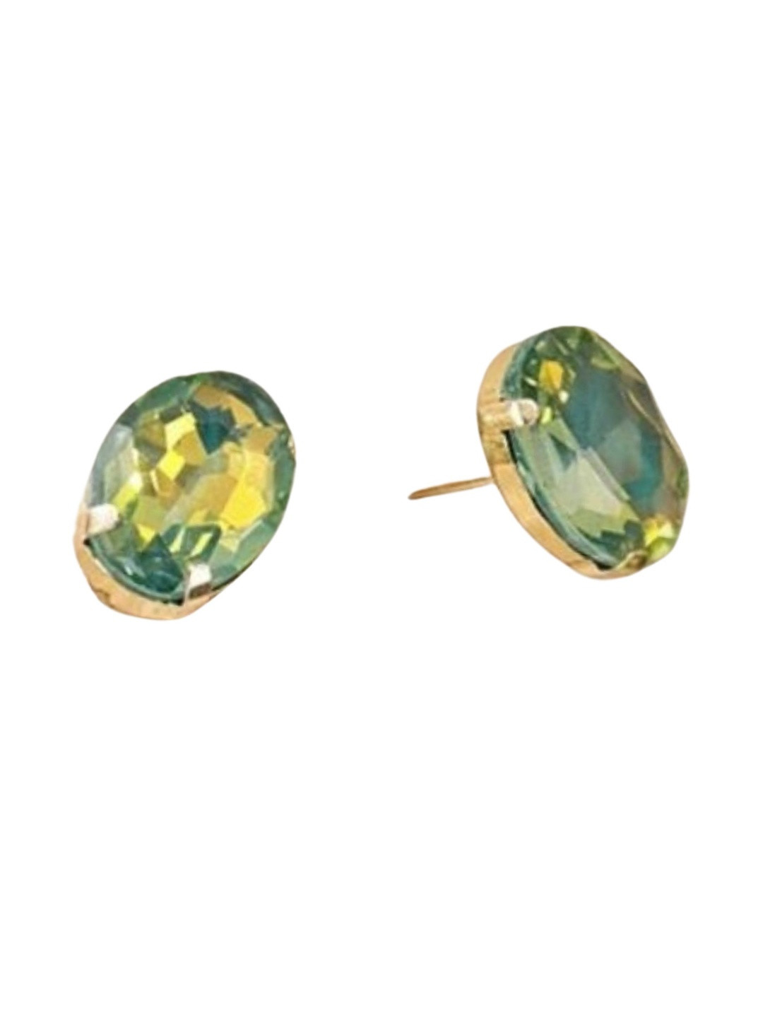 DressBerry Gold-Plated Crystals Brass Studs