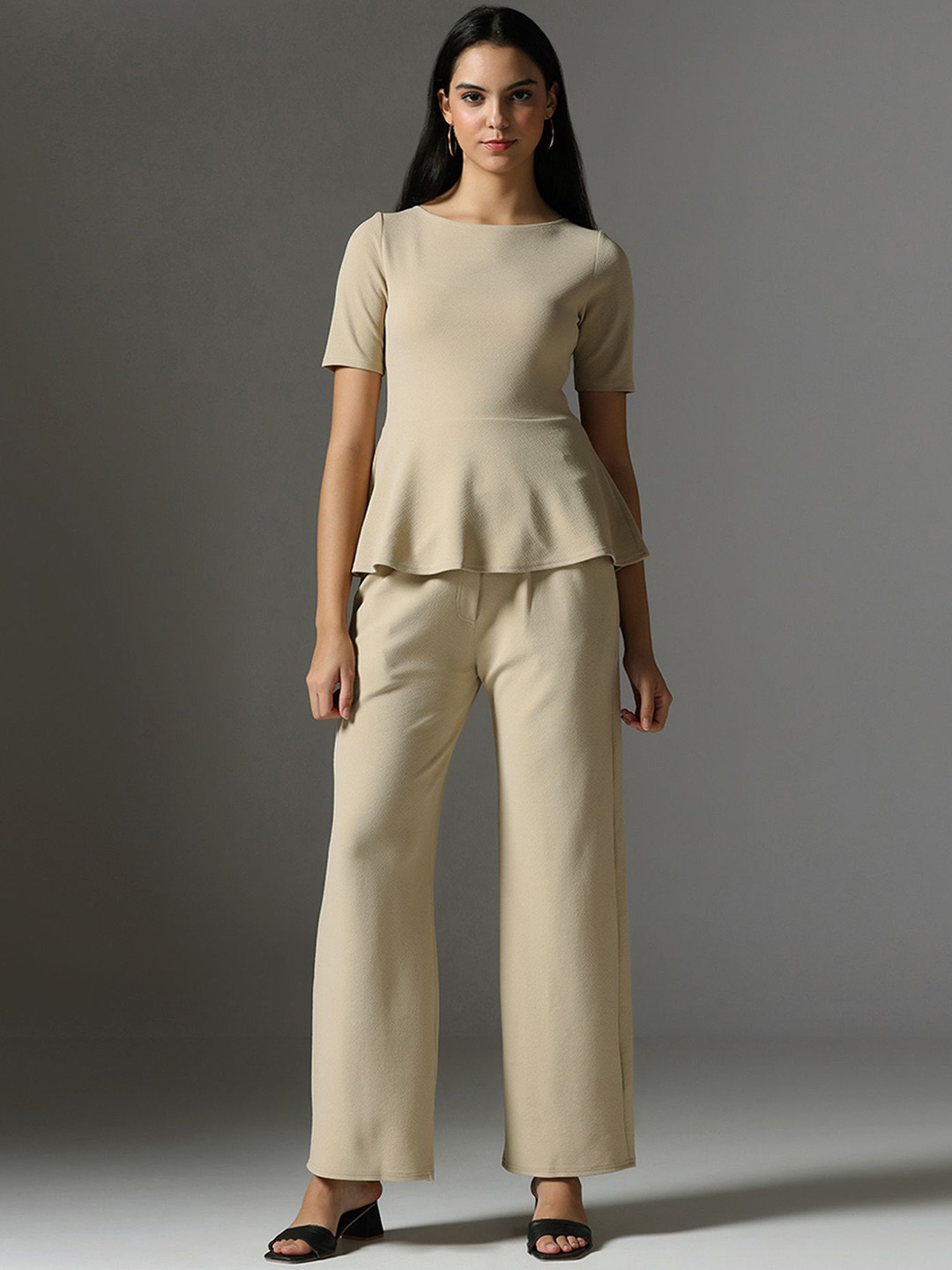Selvia Edge Weekend Blossom Collection Round Neck Top With Trousers