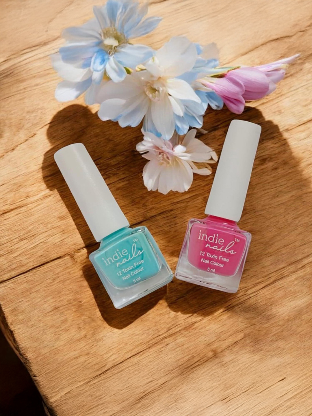 Indie Nails Women Set Of 2 Summer Vibes Glossy Color Nail Polish