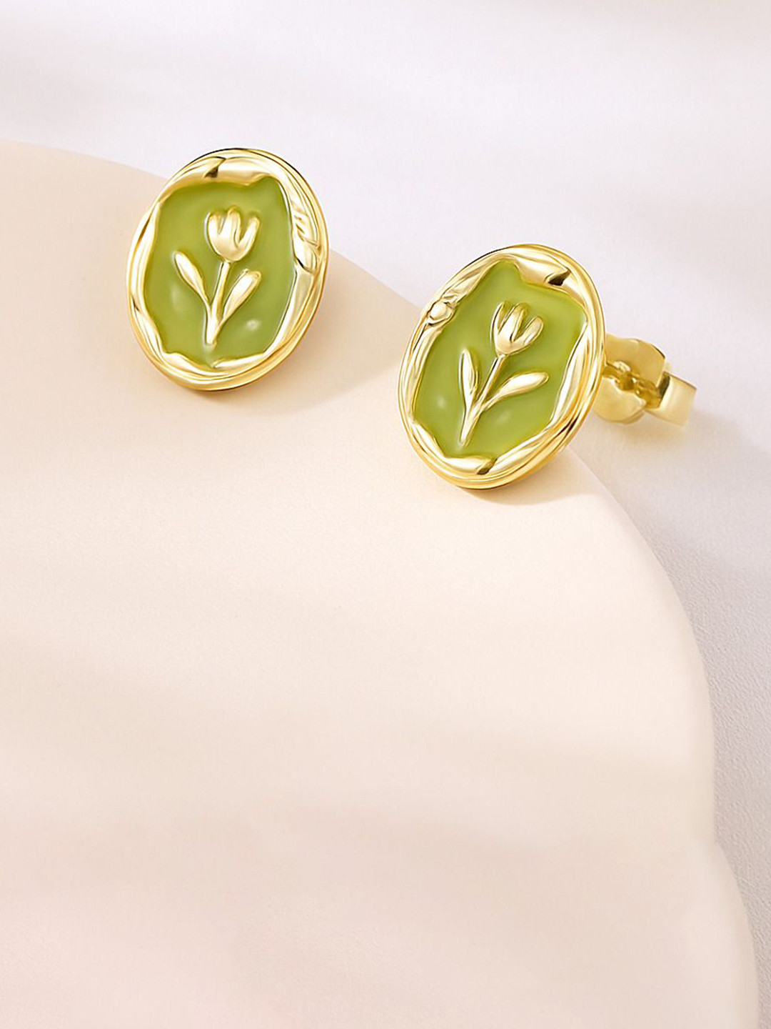 Celestique Enamelled Oval Shaped Korean Studs