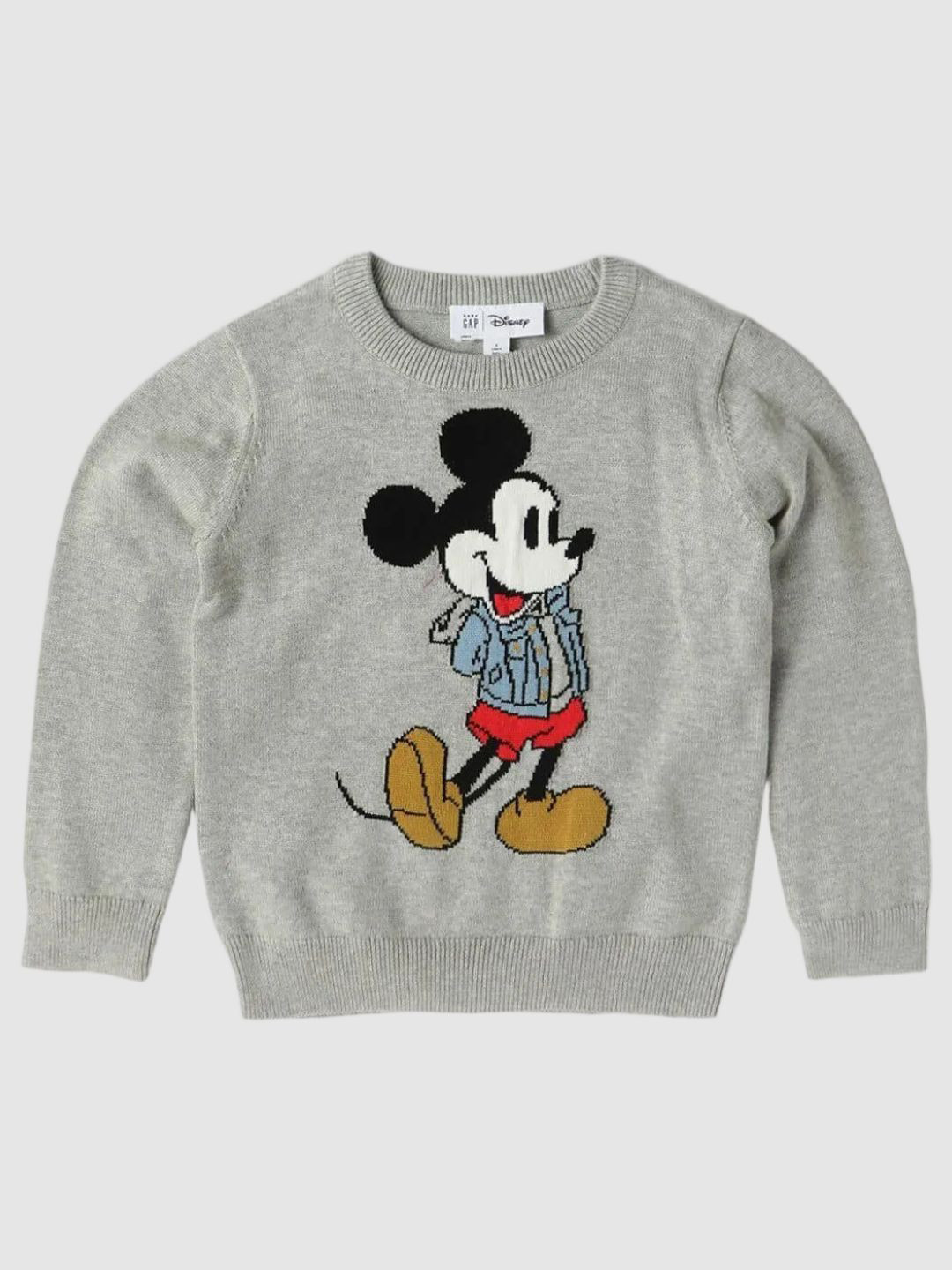 GAP Boys Mickey Mouse Print Crew Neck Pullover