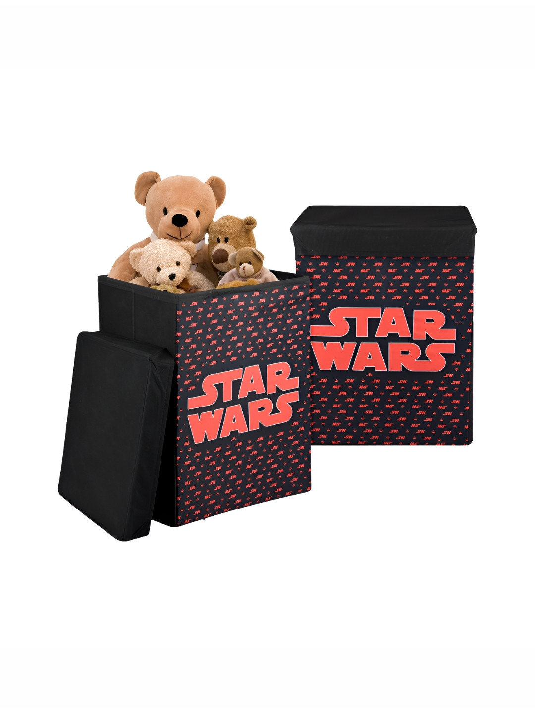 Aura Black & Orange 2 Pcs Star Wars Toy Multi-Utility Organisers With Lid
