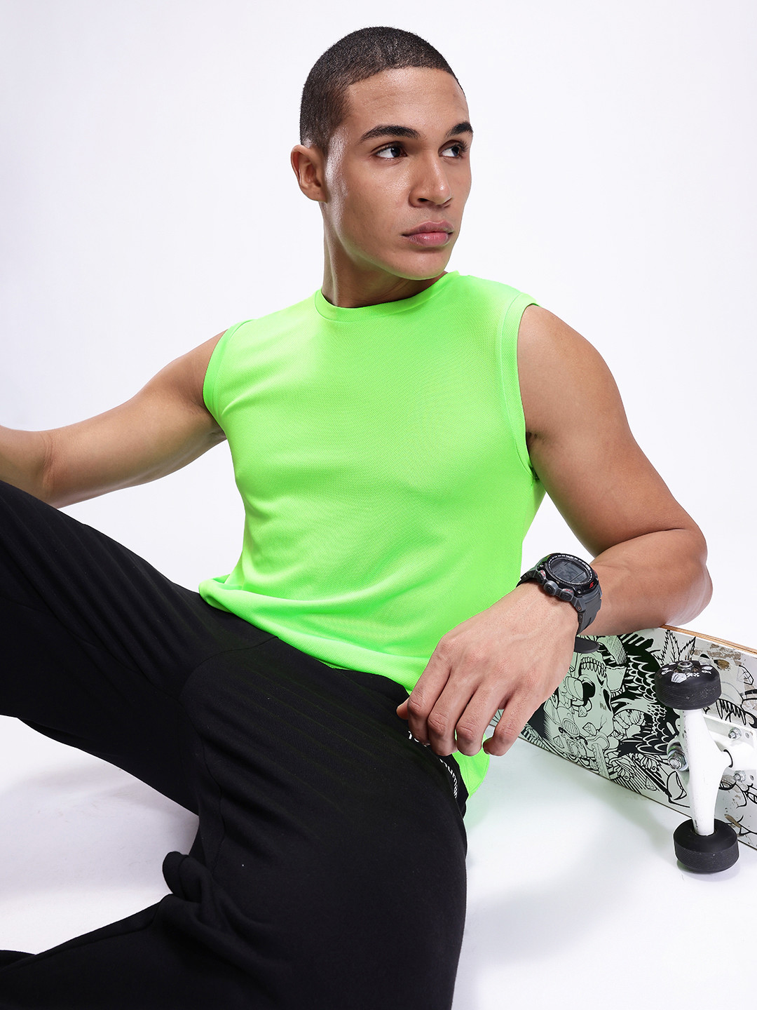 Kook N Keech Self-Design Sleeveless Dri-Fit Tshirt