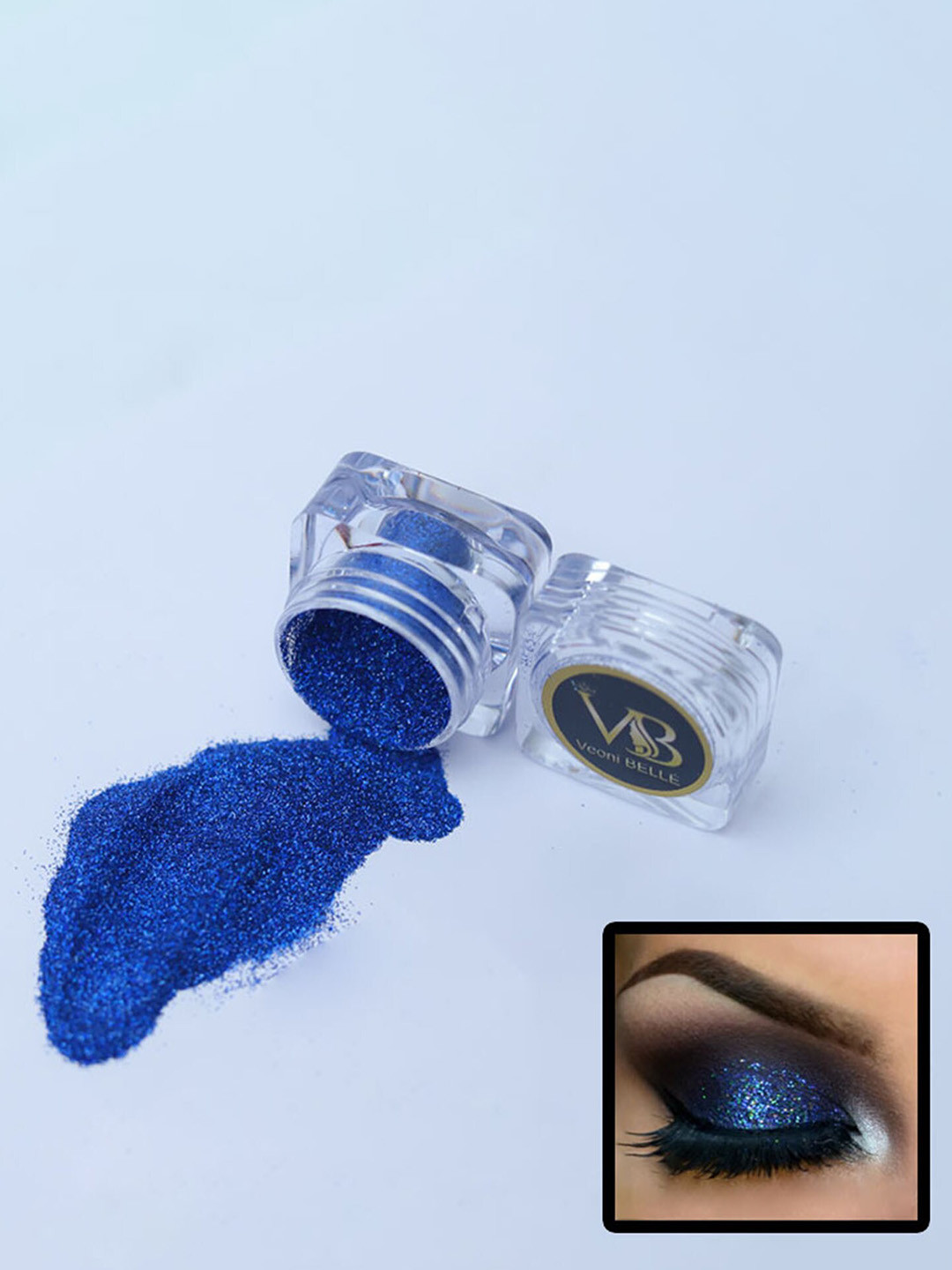 Veoni BELLE HD Holographic Glitter Pigment Loose Powder Eyeshadow - Electric Blue 03