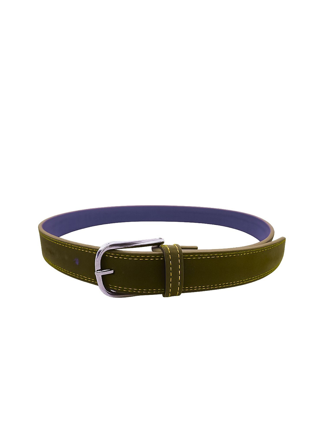 Niddleman Men Velvet Finish Slim Belt With A Tang Closure