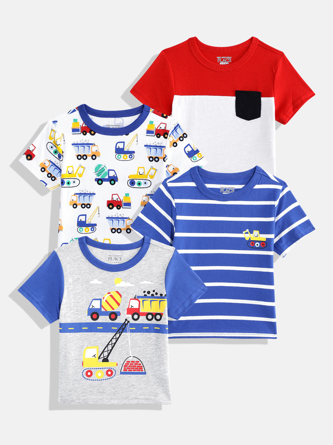 THE CHILDREN'S PLACE Boys Pack of 4 Printed T-shirt