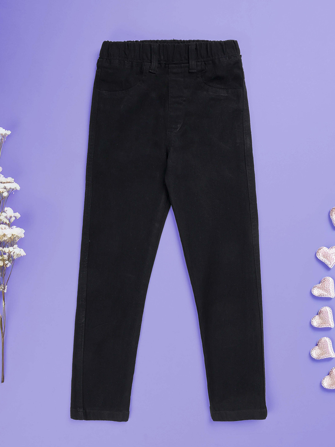 KiddoPanti Girls Regular Fit Cotton Jeggings