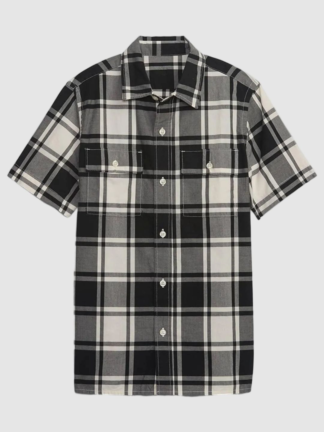 GAP Boys Relaxed Checked Half Sleeve Shirt