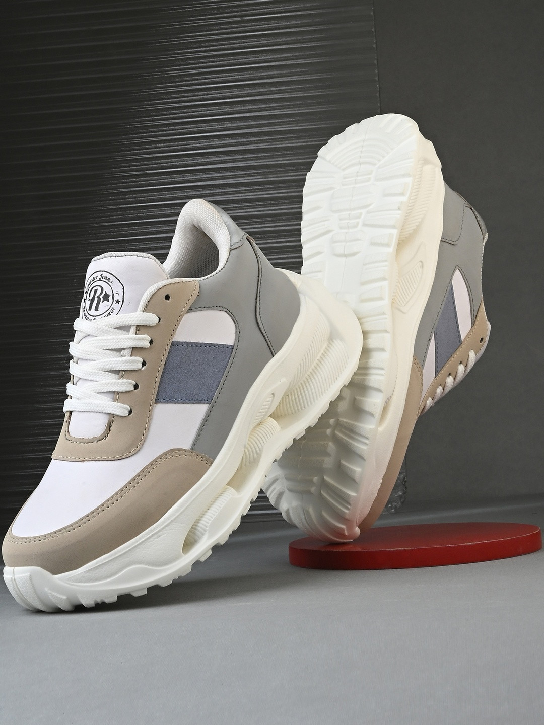 Roadster Women Colourblocked light Weight Lace Up Round Toe Sneakers