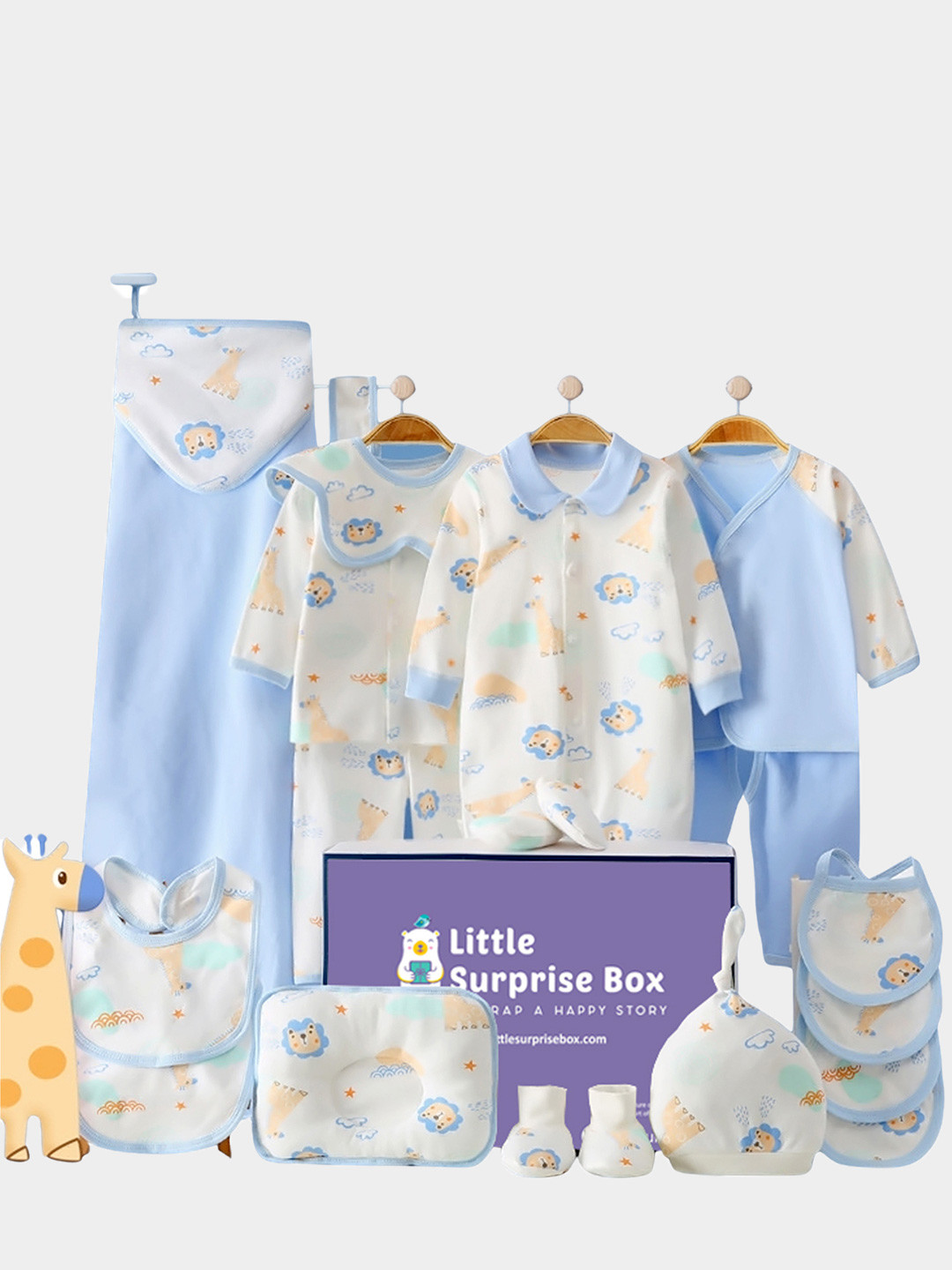 Little Surprise Box LLP Infants Pack Of 20 Animal Kingdom Cotton Hamper Gift Set