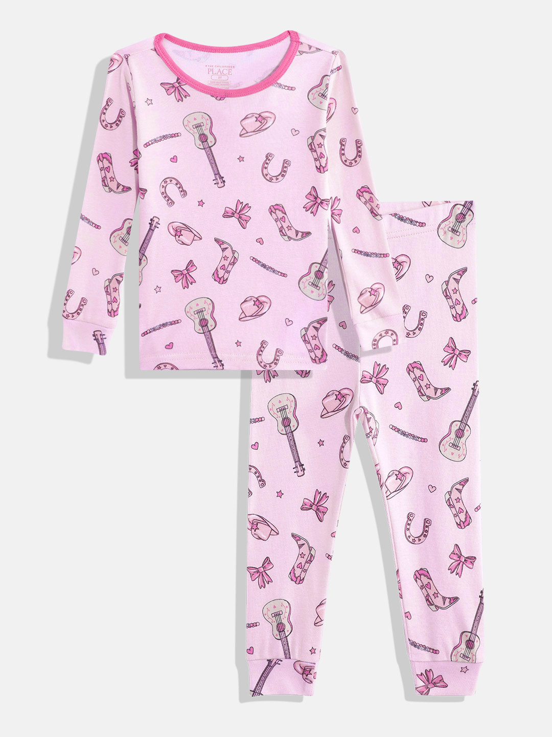 THE CHILDREN'S PLACE Girls Printed Pure Cotton Night Suits - 3055285