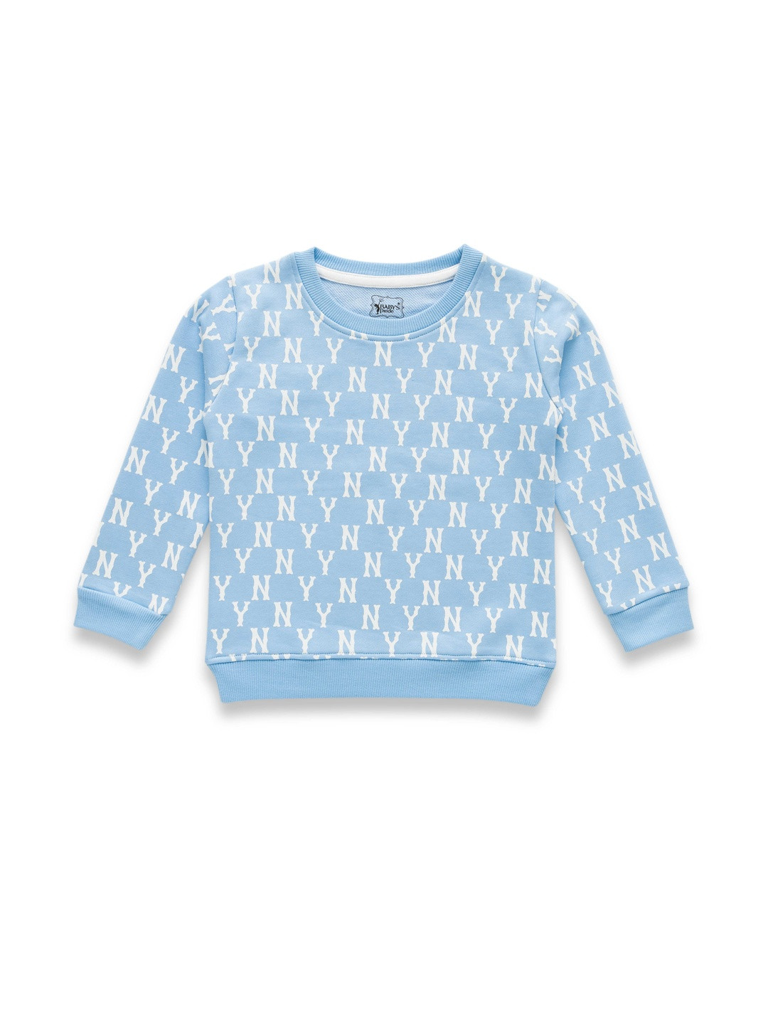 BABY'S PRIDE Kids Blended Blue All-Over NY Print Sweatshirt