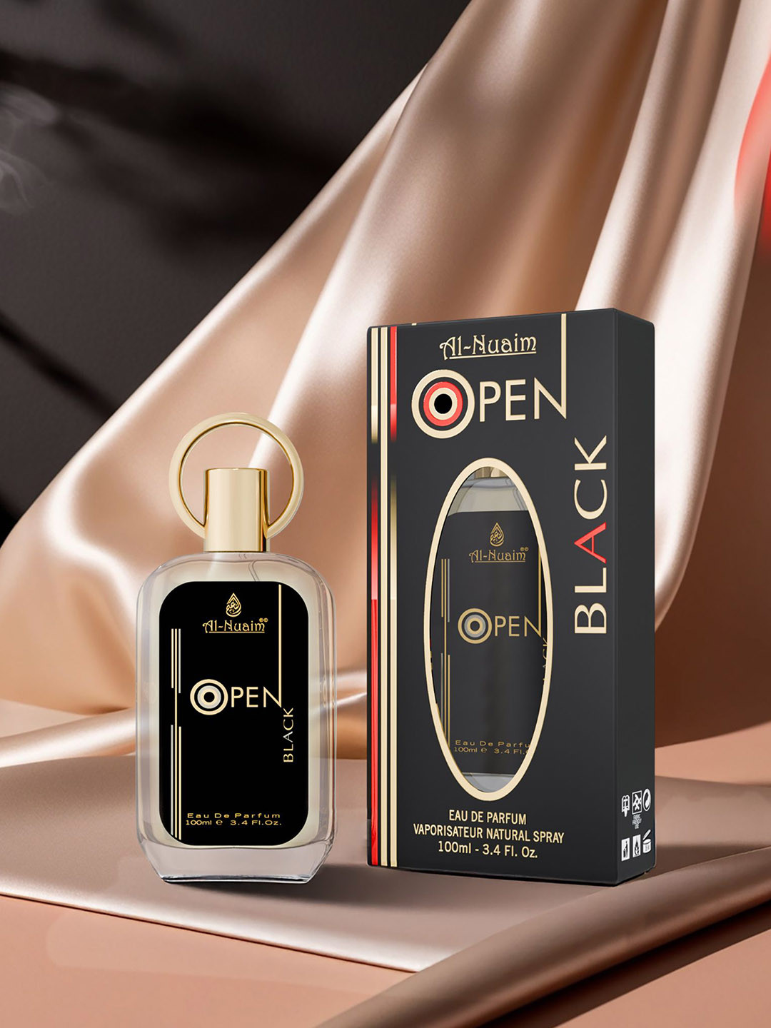 Al-Nuaim Open Black Long Lasting Eau De Parfum Natural Spray - 100 ml