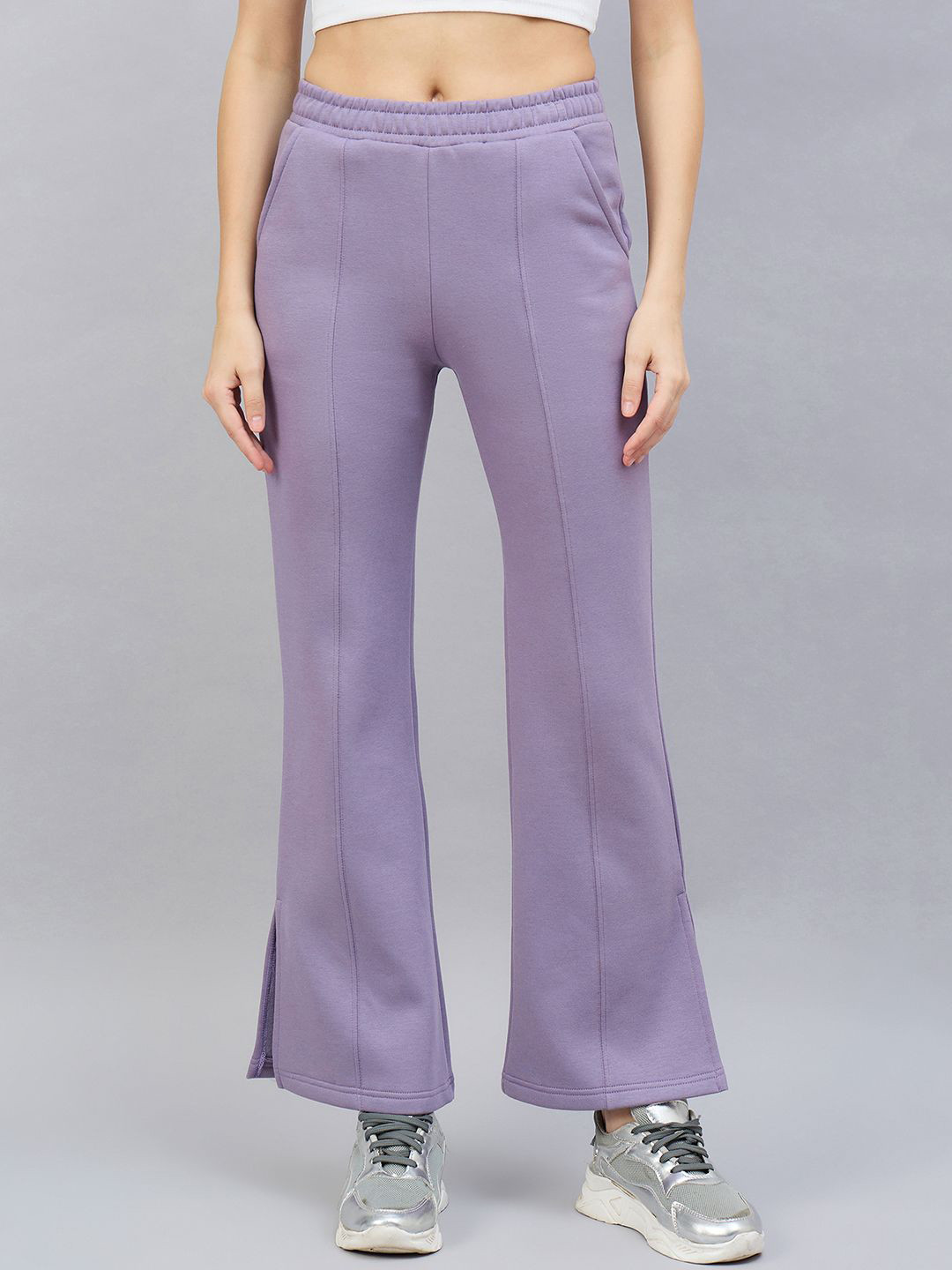 98 Degree North Women High-Rise Flared Trousers