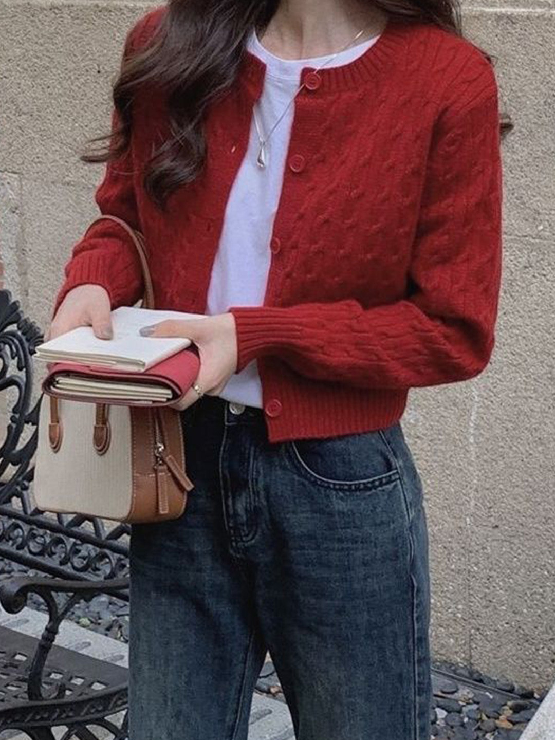 StyleCast Women Self Design Cable Knit Sweaters