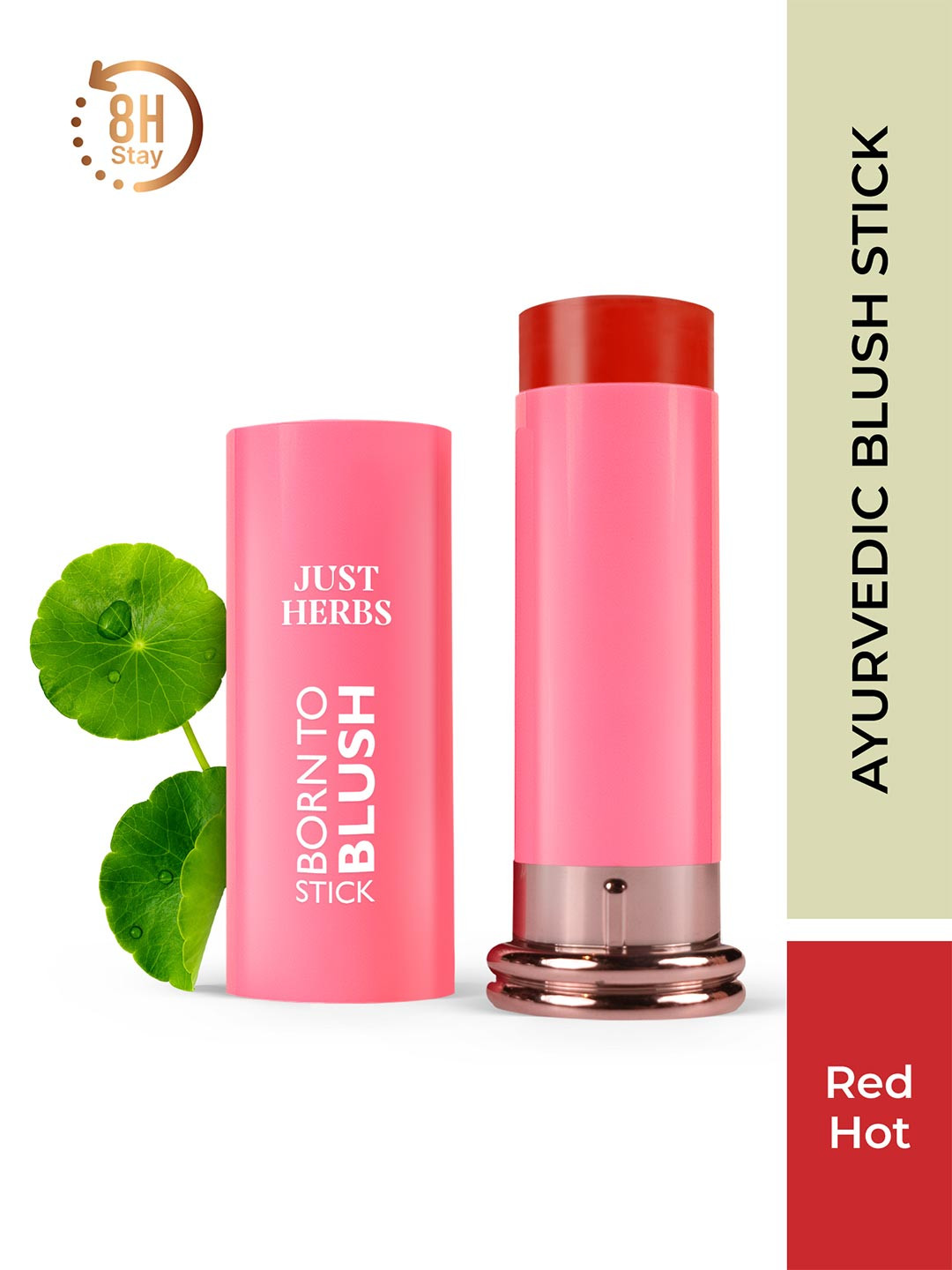 Just Herbs Born To Blush Long Stay Smooth Stick - 14g Shade 04 - Red Hot