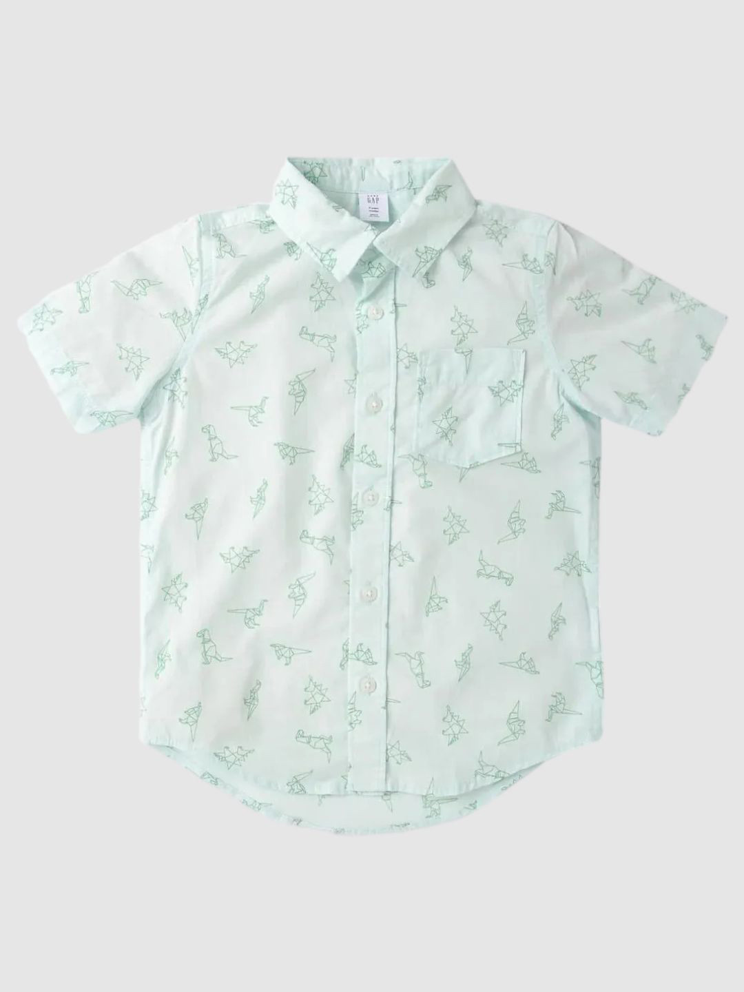 GAP Boys Novelty Printed Spread Collar Shirt