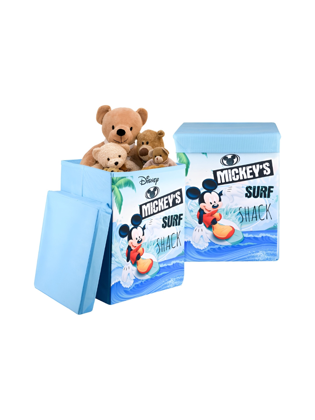 Aura Blue & White 2 Pieces Disney Mickey Surf Multi-Utility Organisers With Lids